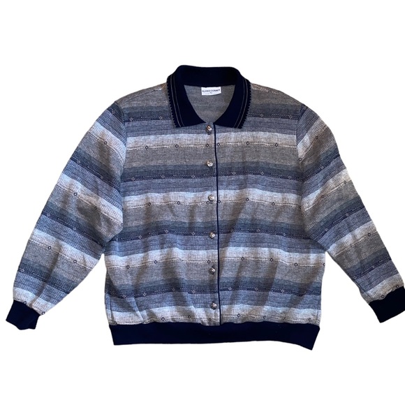 Vintage 80’s Alfred Dunner Cardigan with shoulder pads Size XL Made in U. S. A. - Picture 8 of 8